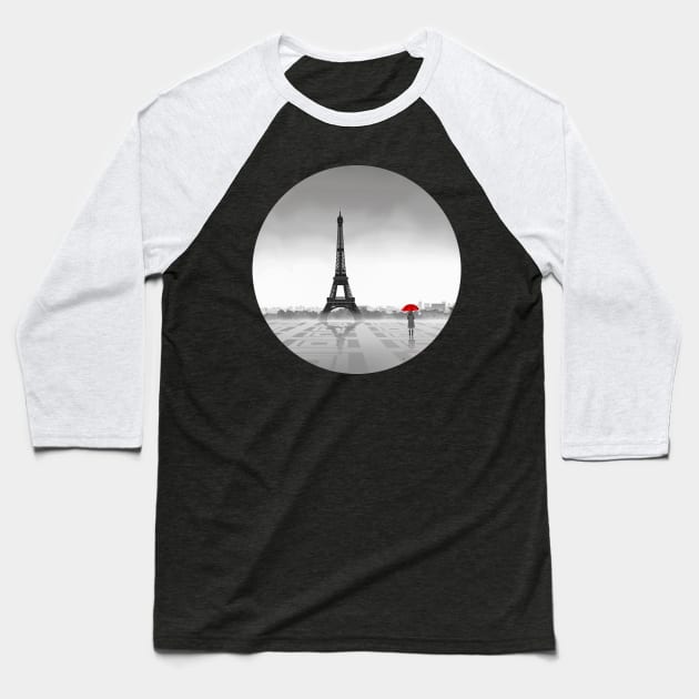 Paris Baseball T-Shirt by VectorInk